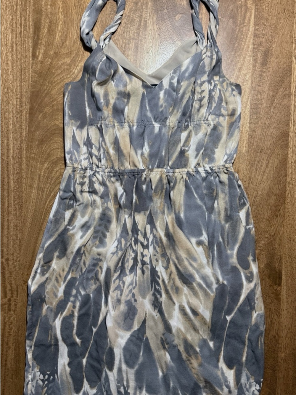 Banana Republic Petite Sleeveless Dress in Light Gray-Taupe